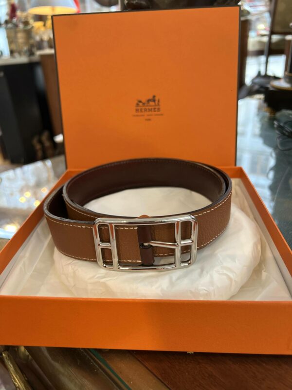 Hermès ceinture “Cape Cod” réversible en cuir