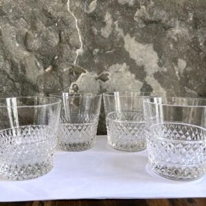 4 gobelets à whisky cristal Val Saint Lambert
