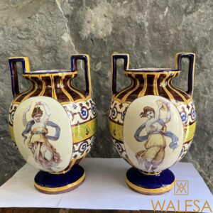 Auguste JEAN Paire de vases en céramique