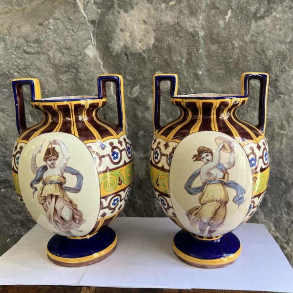 Auguste JEAN Paire de vases en céramique