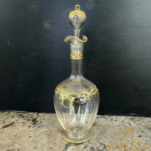 Carafe à vin en cristal de Baccarat modèle “Byzantine doré “