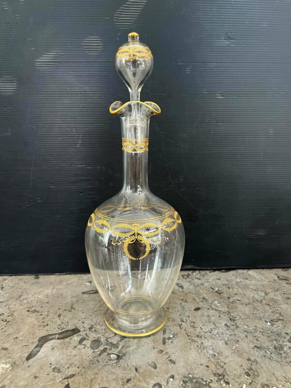 8 verres à eau en cristal de Baccarat modèle “Byzantine doré “ – Image 6