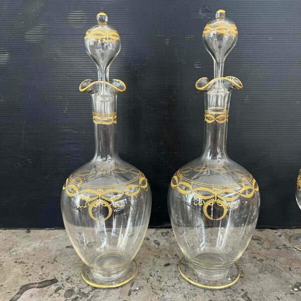 Carafe à vin en cristal de Baccarat modèle “Byzantine doré “ – Image 16