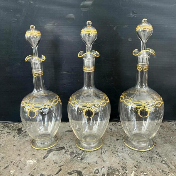 Carafe à vin en cristal de Baccarat modèle “Byzantine doré “ – Image 15