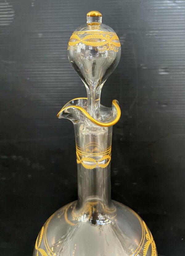 Carafe à vin en cristal de Baccarat modèle “Byzantine doré “ – Image 2