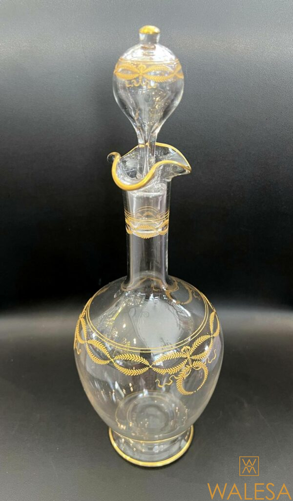 Carafe à vin en cristal de Baccarat modèle “Byzantine doré “ – Image 5