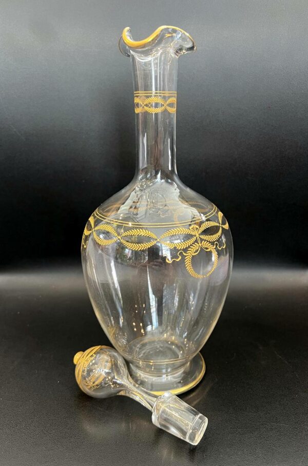 Carafe à vin en cristal de Baccarat modèle “Byzantine doré “ – Image 6