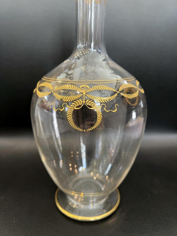 Carafe à vin en cristal de Baccarat modèle “Byzantine doré “ – Image 10