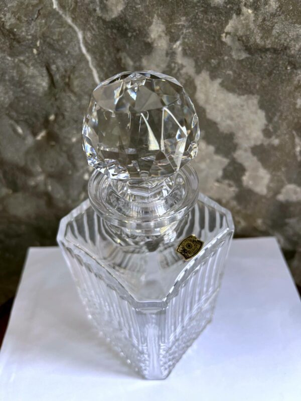 Carafe à whisky cristal Val Saint Lambert – Image 3