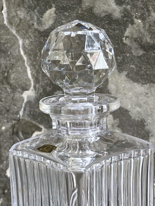 Carafe à whisky cristal Val Saint Lambert – Image 7