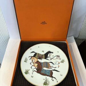 HERMÈS Paris - Plat/Assiette collection “Cheval d’Orient”