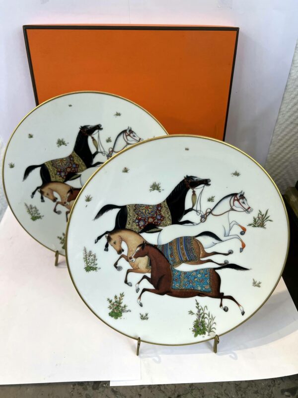 HERMÈS Paris - Plat/Assiette collection “Cheval d’Orient” – Image 5