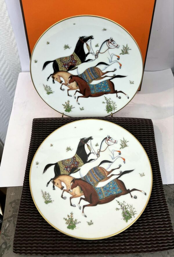 HERMÈS Paris - Plat/Assiette collection “Cheval d’Orient” – Image 8