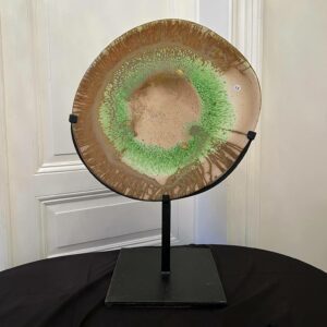 Alfred COLLARD- Disque en verre a décor d’inclusions I