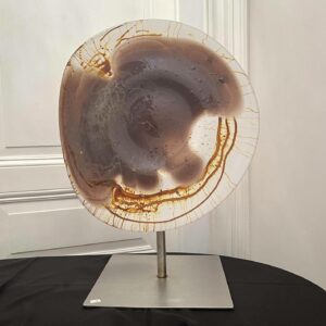 Alfred COLLARD - Disque en verre a décor d’inclusions II