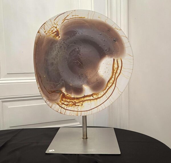 Alfred COLLARD - Disque en verre a décor d’inclusions II