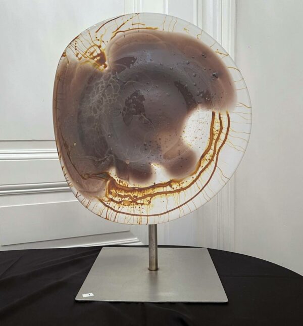 Alfred COLLARD - Disque en verre a décor d’inclusions  II – Image 2