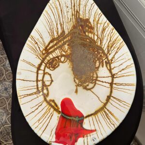 Alfred COLLARD - Disque en verre a décor d’inclusions III