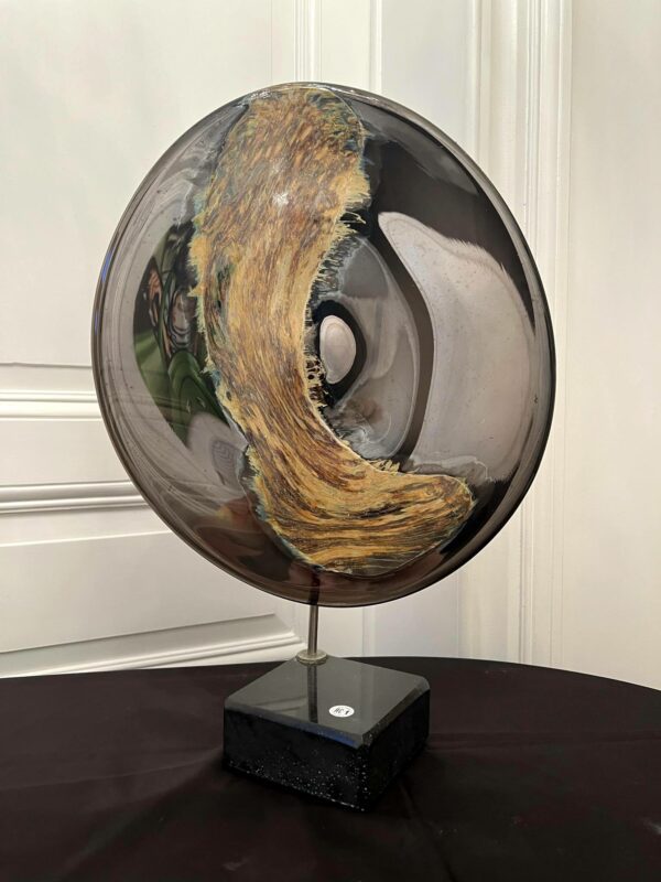 Alfred COLLARD - Disque en verre a décor d’inclusions  IV – Image 2