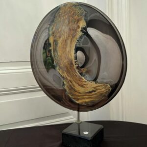 Alfred COLLARD - Disque en verre a décor d’inclusions IV