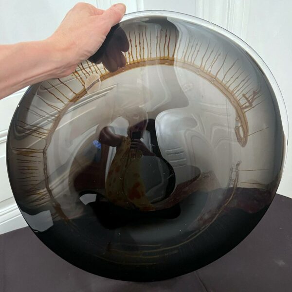 Alfred COLLARD - Disque en verre a décor d’inclusions  V – Image 7