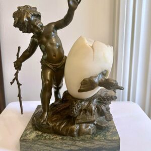 Louis MOREAU Sculpture bronze « l’Enfant gardien d’oie »