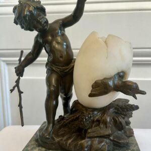 Louis MOREAU Sculpture bronze « l’Enfant gardien d’oie »