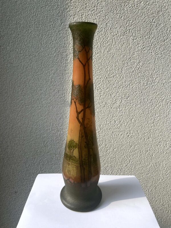 Vase balustre à long col d'après à François-Theodore LEGRAS