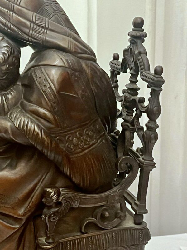 Bronze Madone à la chaise à l’Enfant ( d’après Raphaël) – Image 6