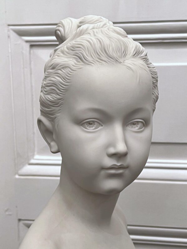 Buste de Louise Brongnard biscuit de porcelaine D’après Jean-Antoine HOUDON – Image 3