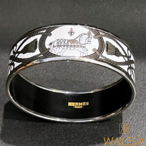 Hermès bracelet jonc large à décor « Grand Apparat »