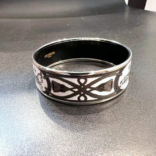 Hermès bracelet jonc large à décor « Grand Apparat » – Image 4