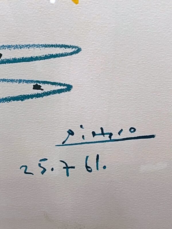 Pablo PICASSO « La Ronde de Paix 25-7-61 » lithographie – Image 4