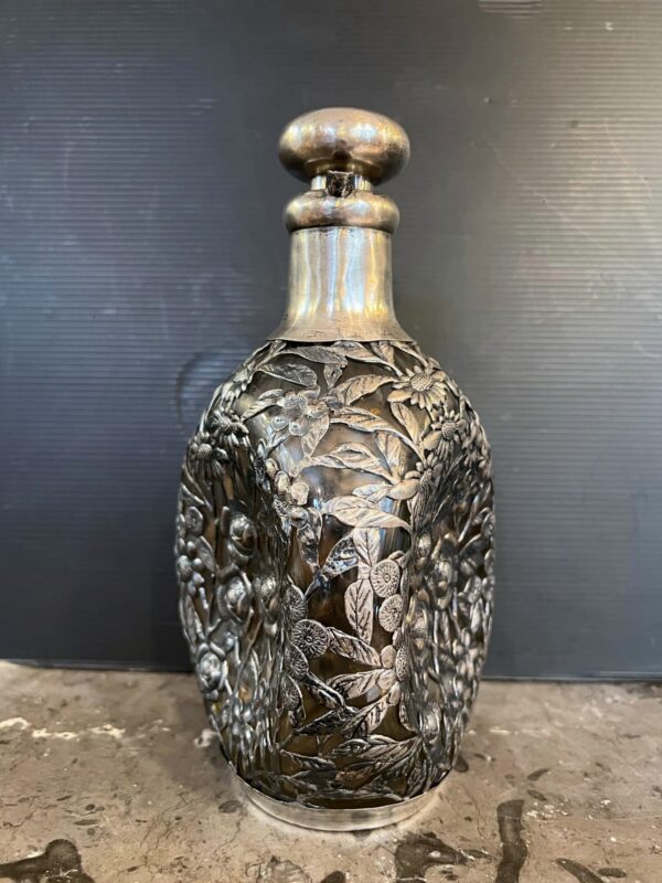 Chine carafe en verre monture en argent – Image 2