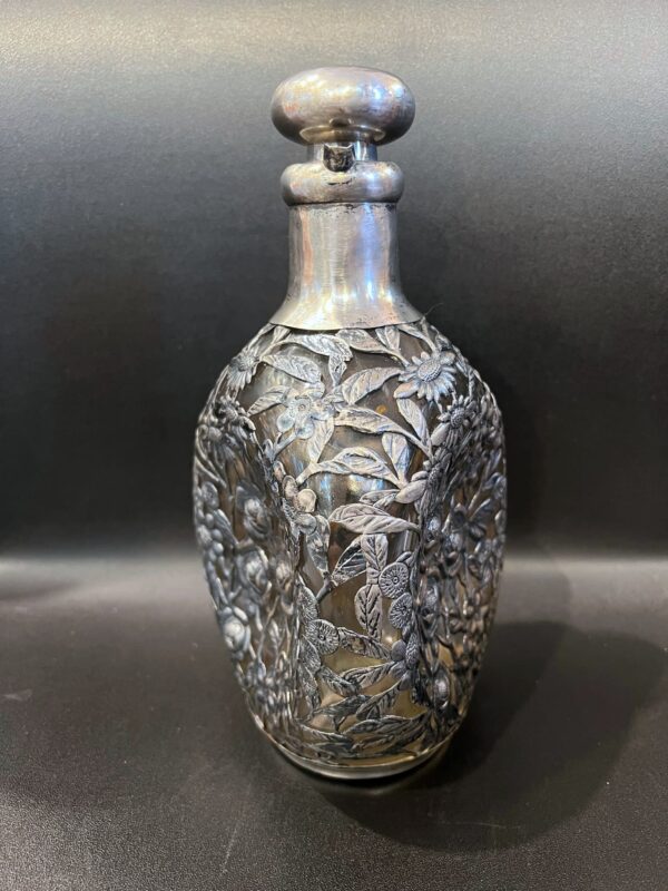 Chine carafe en verre monture en argent – Image 4