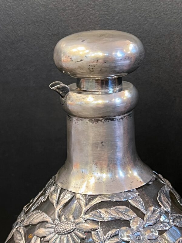 Chine carafe en verre monture en argent – Image 8