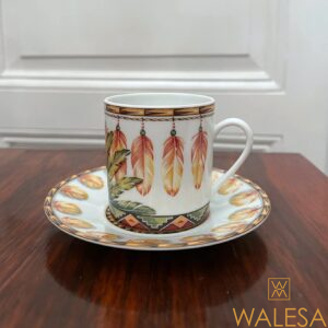 Hermès Paris- tasse et sa soucoupe en porcelaine - collection “Patchwork”