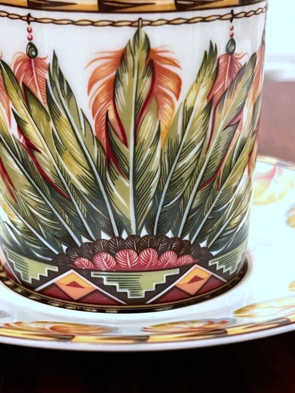 Hermès Paris- tasse et sa soucoupe en porcelaine - collection “Patchwork” – Image 6
