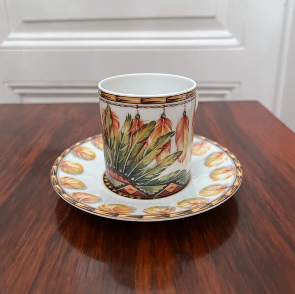 Hermès Paris- tasse et sa soucoupe en porcelaine - collection “Patchwork” – Image 3