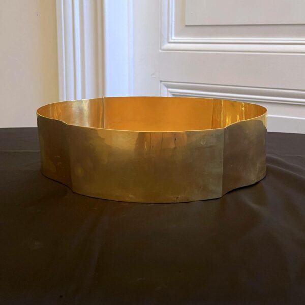 Imposante jardinière de table en bronze ajouré finement travaillé et doré. – Image 11