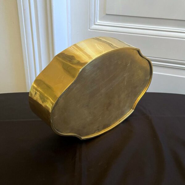 Imposante jardinière de table en bronze ajouré finement travaillé et doré. – Image 13