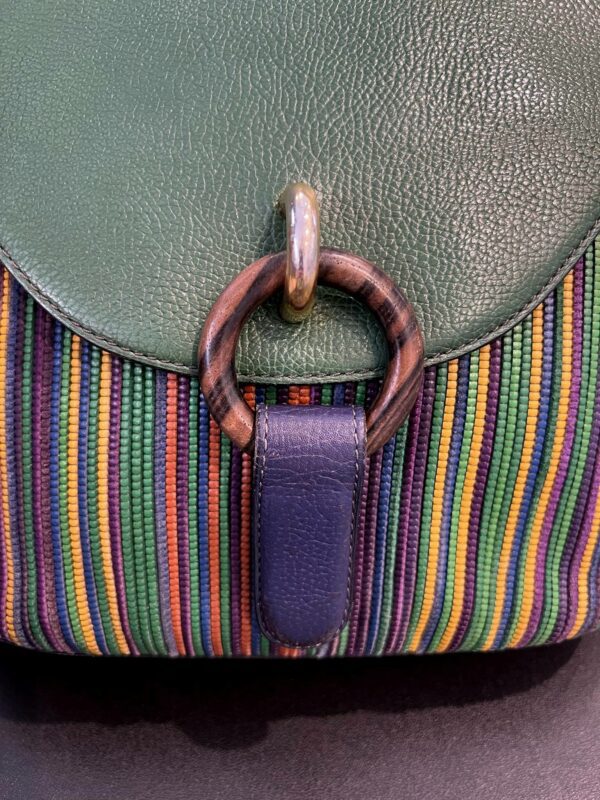 DELVAUX - Sac en cuir tressé multicolore – Image 3