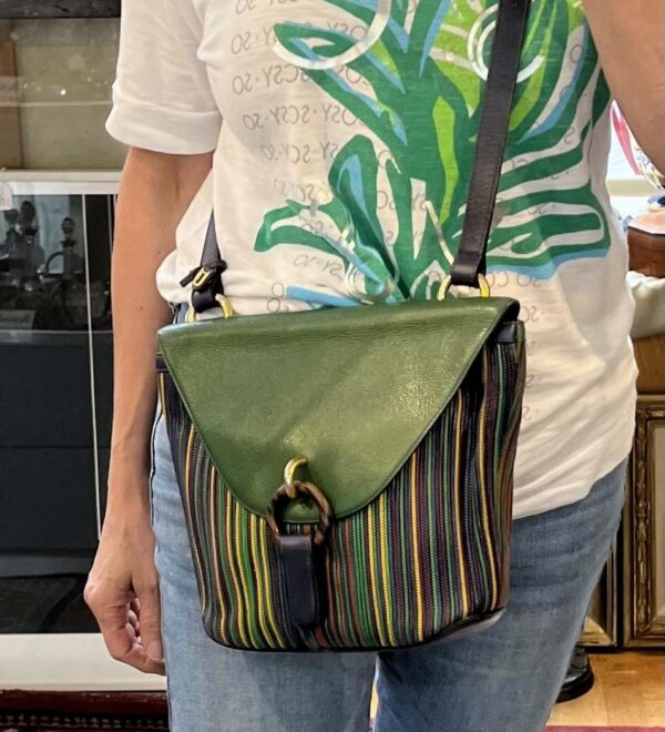 DELVAUX - Sac en cuir tressé multicolore – Image 5
