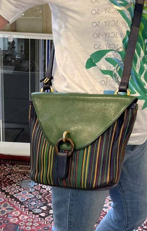 DELVAUX - Sac en cuir tressé multicolore – Image 4