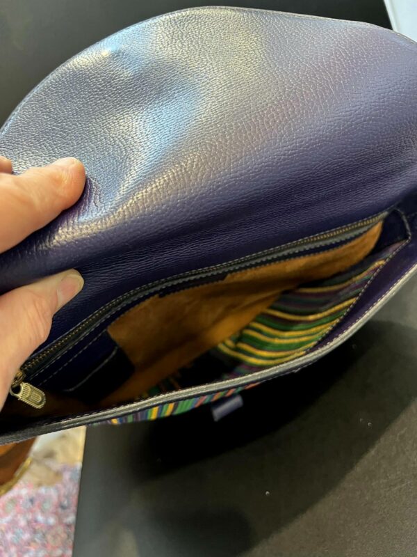 DELVAUX - Sac en cuir tressé multicolore – Image 9