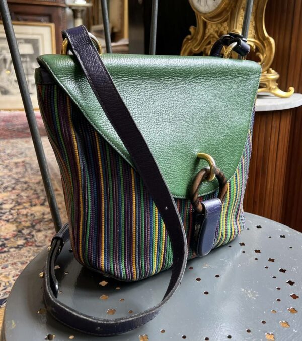 DELVAUX - Sac en cuir tressé multicolore – Image 2