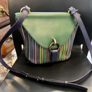 DELVAUX - Sac en cuir tressé multicolore