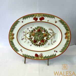 Hermès plat ovale porcelaine décor « Le jardin de Pythagore »