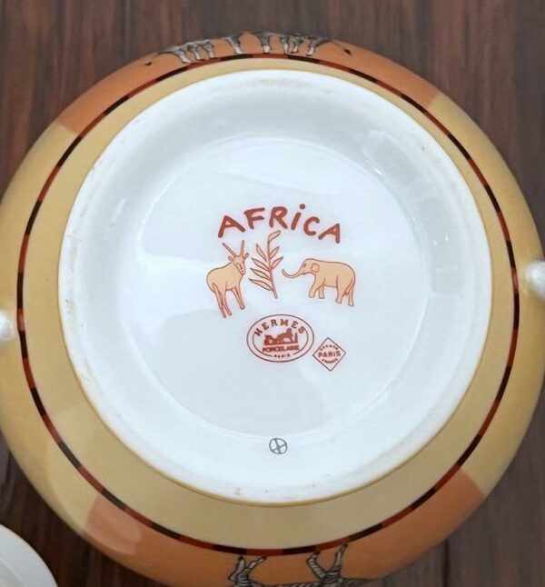 Hermès sucrier porcelaine “Africa” – Image 6