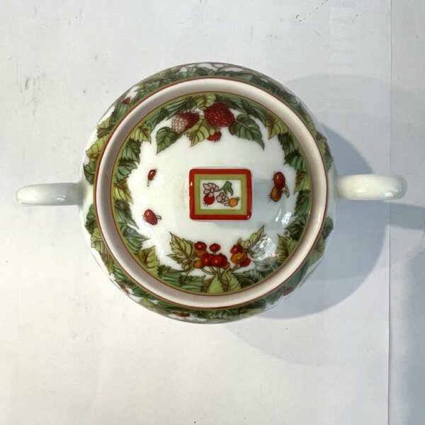Hermès sucrier porcelaine décor « Le jardin de Pythagore » – Image 5